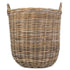 Cordura Lined Tall Round Fireside Rattan Log Basket-5