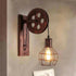 Retro Vintage Pulley Light Shade Wheel Ceiling Lifting Industrial  UK~2690-0