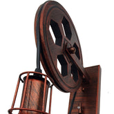 Retro Vintage Pulley Light Shade Wheel Ceiling Lifting Industrial  UK~2690-4