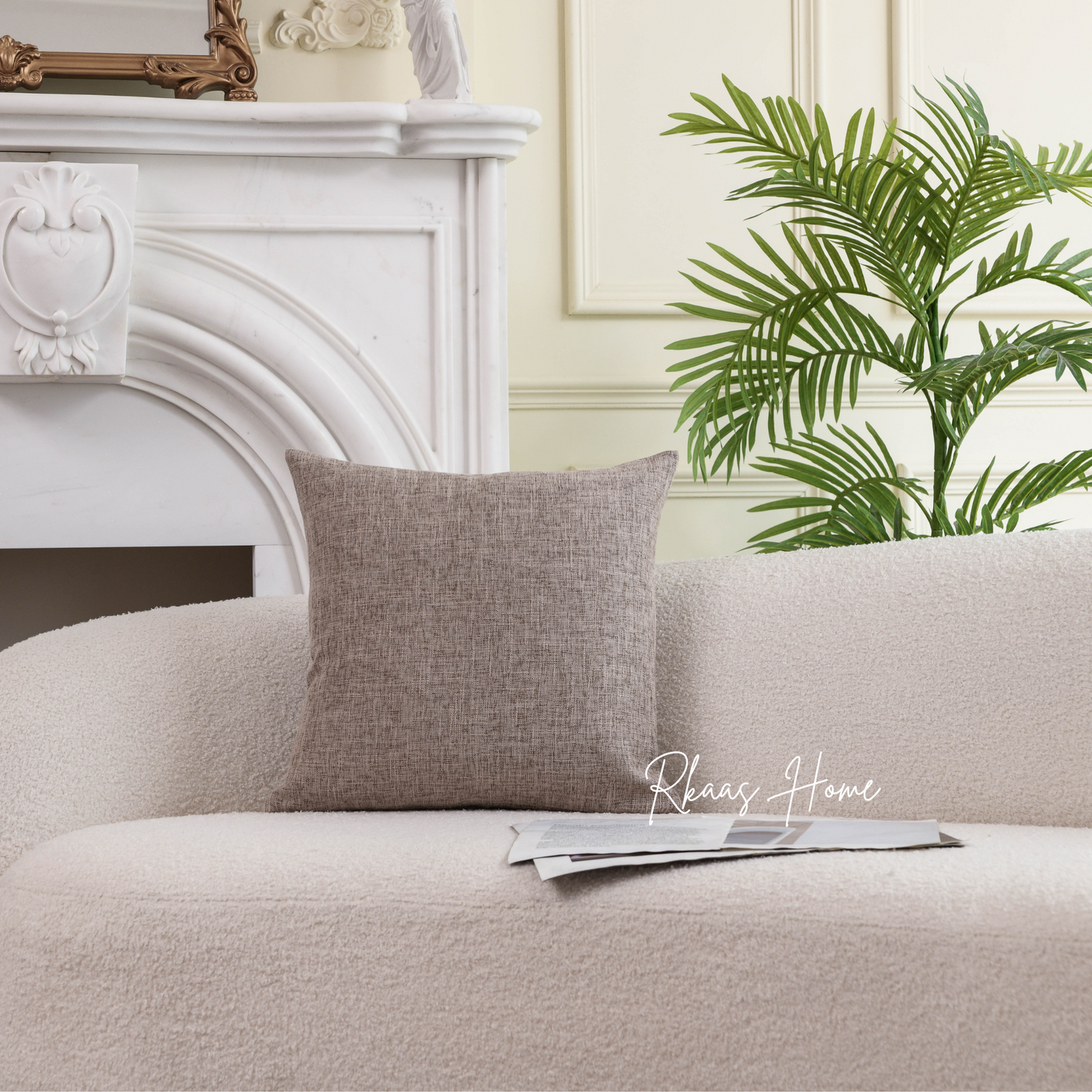 Linen Cushion Covers Home Hotel Sofa 45X45CM - 6 Colours-3