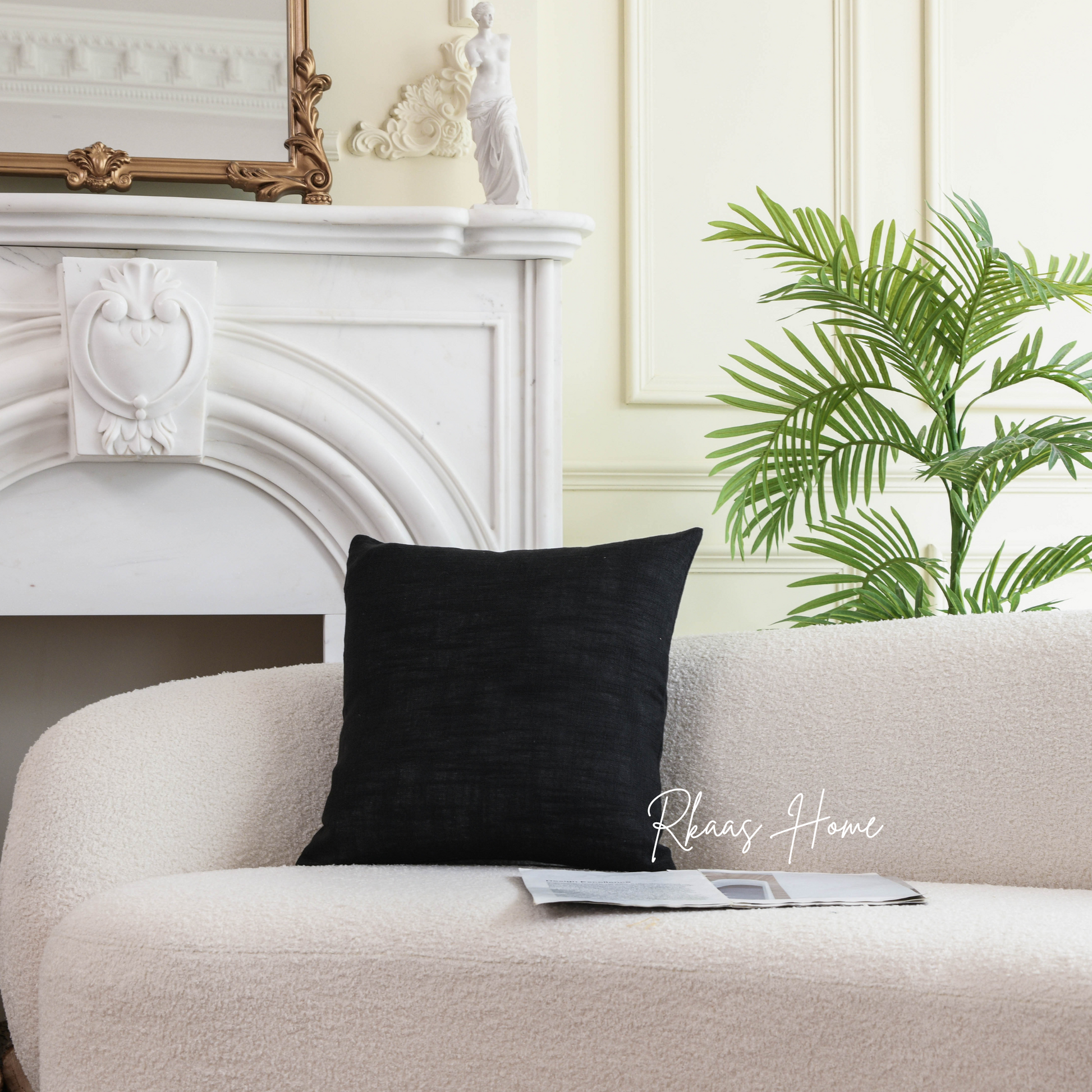 Linen Cushion Covers Home Hotel Sofa 45X45CM - 6 Colours-2