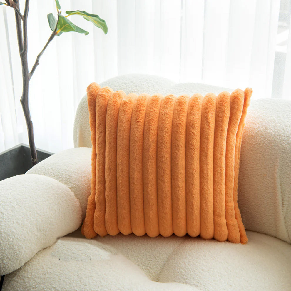 Textured Striped Corduroy Style Cushion Cover