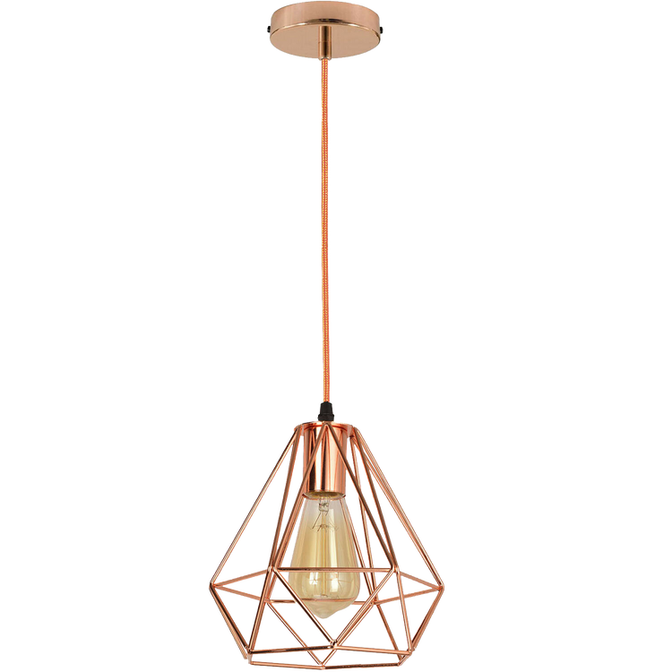 Rose Gold Industrial Metal Ceiling Hanging Pendant Light~1138-2