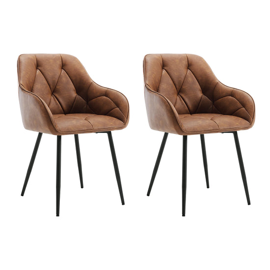 Aurelia Quilted Dining Chairs Set of 2
