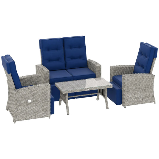 Outsunny Loveseat Rattan Garden Furniture Sets