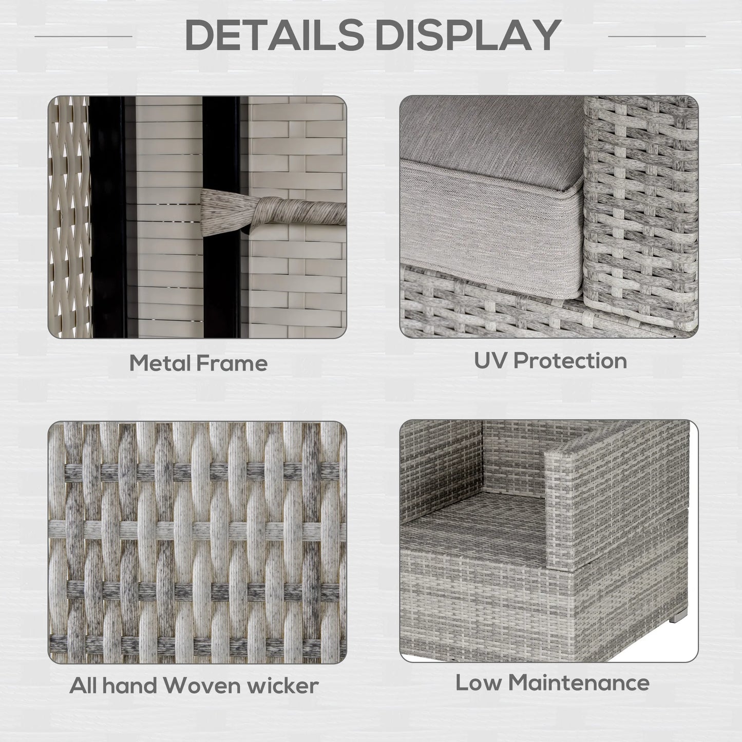 Single Seater Rattan Chair Sofa with Padded Cushions