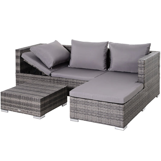 Rattan Garden Furniture Storage Sofa Set