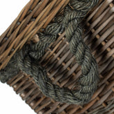 Square Rope Handled Wicker Log Basket-3