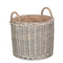 Round Lined Straight-Sided Wicker Log Basket-5