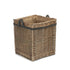Antique Wash Willow Square Wicker Log Basket-1