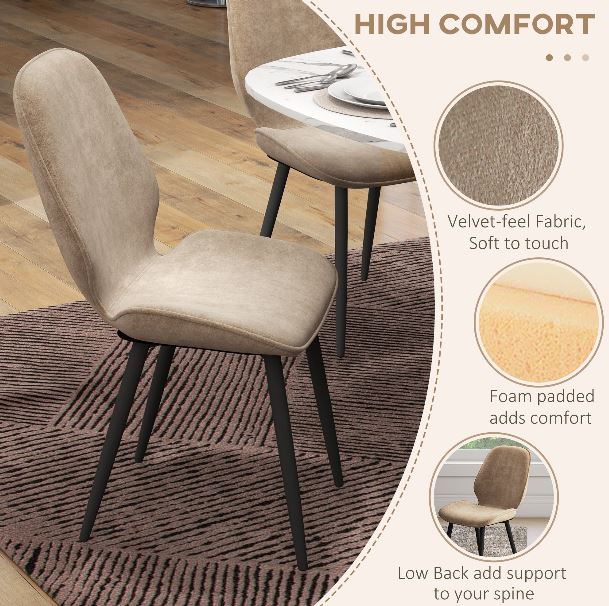4-Seater Space-Saving Dining Set – Black & Beige