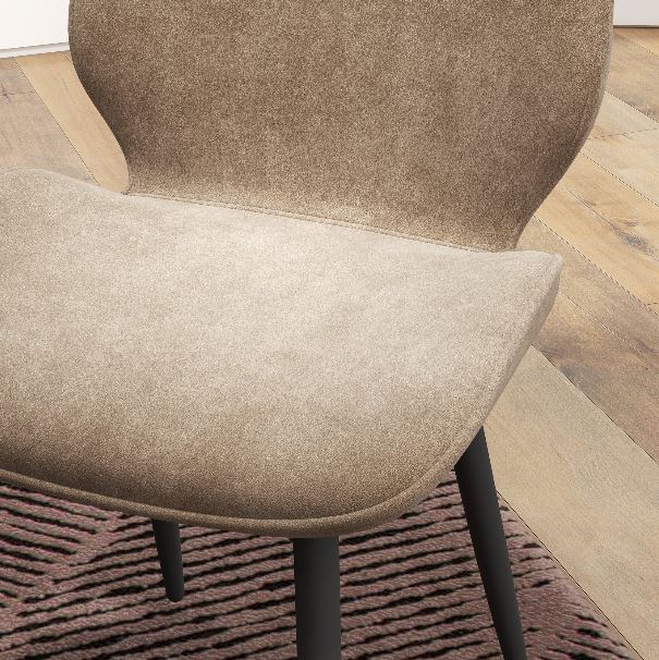 4-Seater Space-Saving Dining Set – Black & Beige