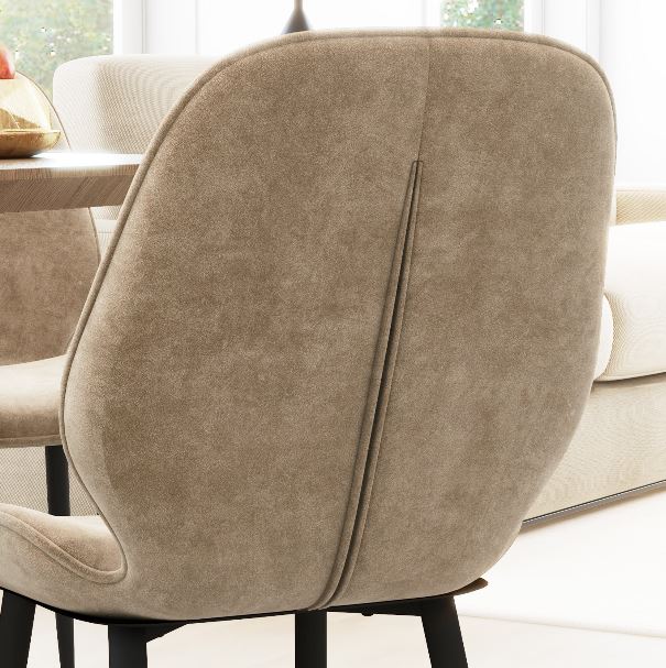 4-Seater Space-Saving Dining Set – Black & Beige