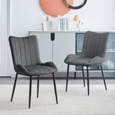 Myra Velvet Dining Chairs [Set of 2]-5