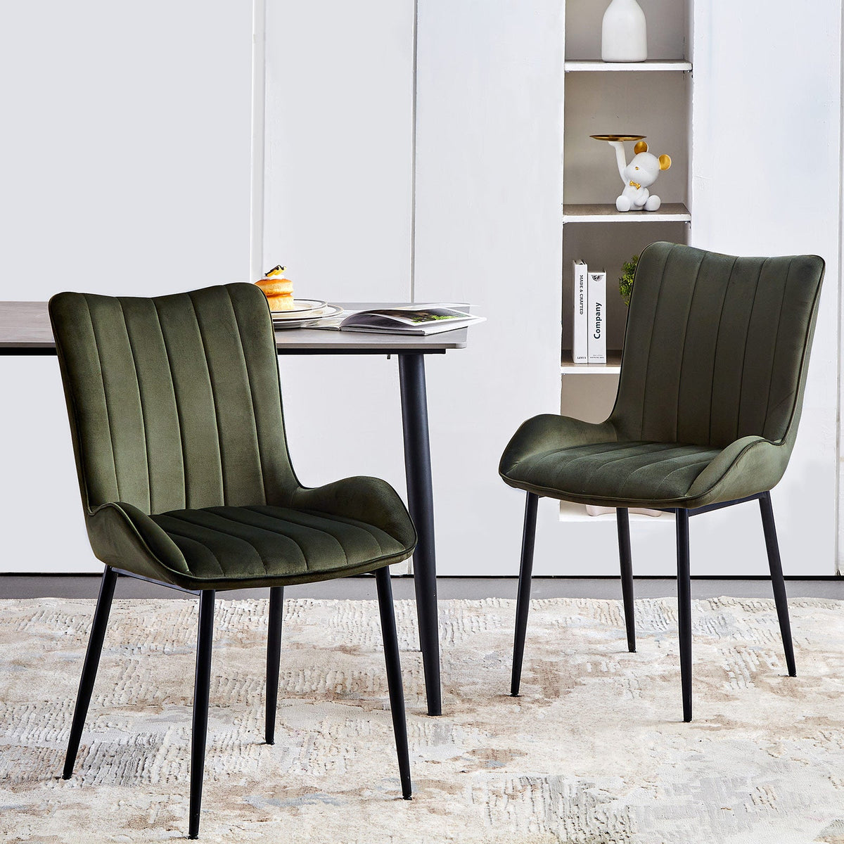 Myra Velvet Dining Chairs [Set of 2]-7
