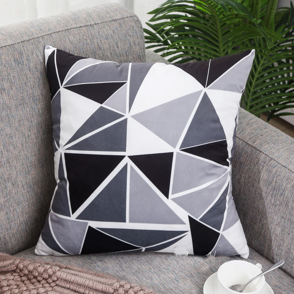 Monochrome Geometric Cushion Covers