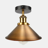Vintage Industrial Ceiling Lights Retro Yellow Brass Shade Pendant Sconce Lamp~2598-3