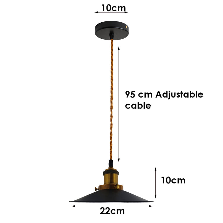 Vintage Pendant Ceiling Wall Light Shade Industrial Chandelier Light Retro Style~2464-1