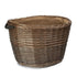 Oval Hessian Lined Wicker Log Basket-3