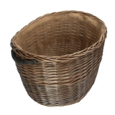 Oval Hessian Lined Wicker Log Basket-4