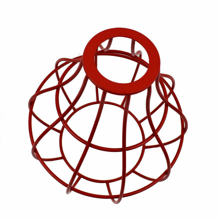 Rustic State Industrial Vase Shape Red Wire cage~2848-4