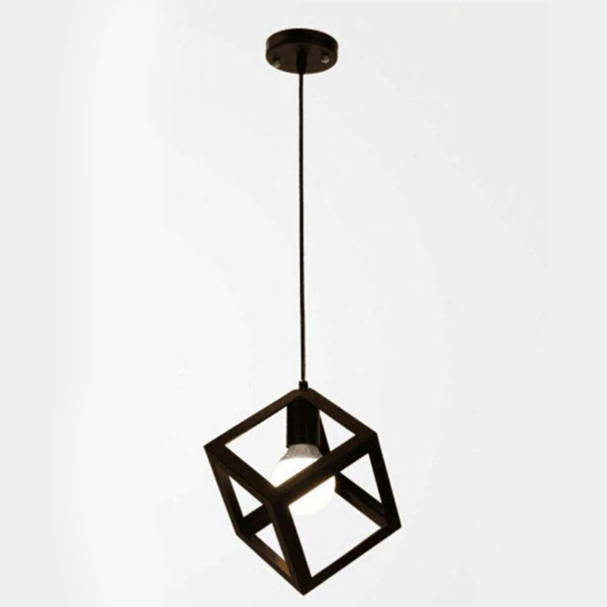 3 Cluster Pendant Light in Black Square Shape ~1256-5
