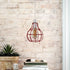 Rustic State Industrial Vase Shape Red Wire cage~2848-0