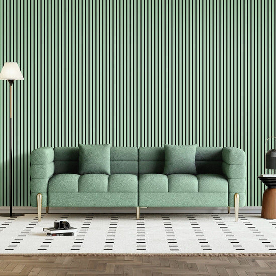 Acoustic Wall Panels in Pastel Green with Black Backing-0