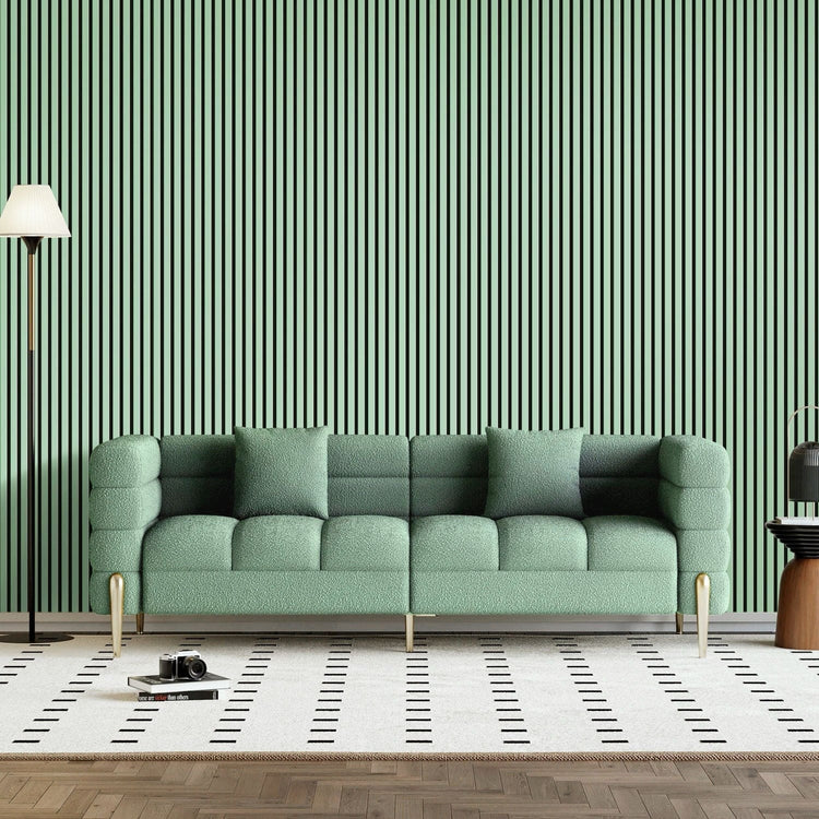Acoustic Wall Panels in Pastel Green with Black Backing-0