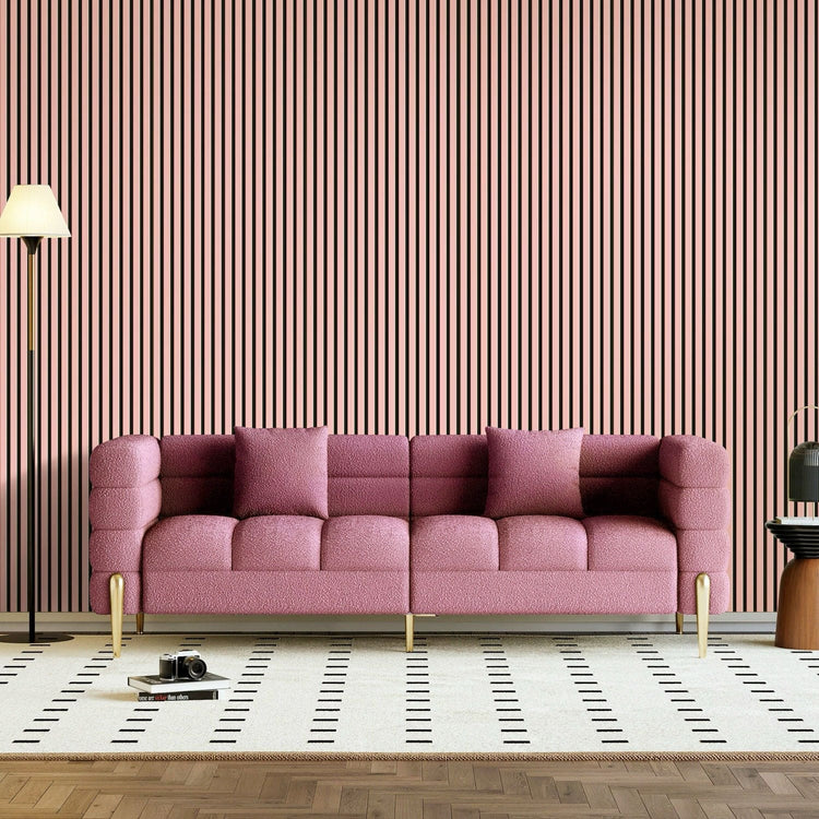 Acoustic Wall Panels in Petal Pink with Black Backing-2