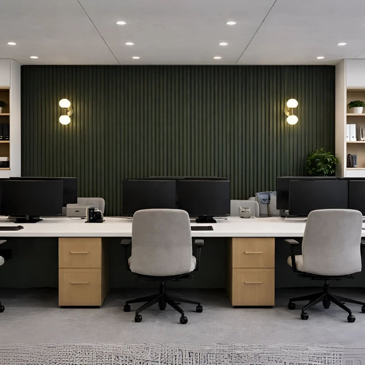 Acoustic Wall Panels in Rainforest Green with Black Backing-2