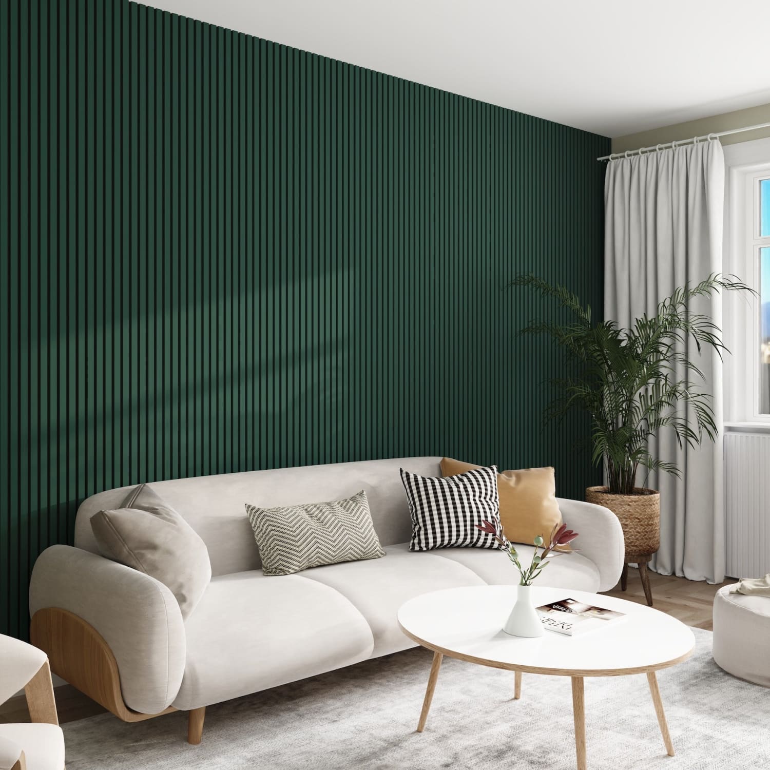 Acoustic Wall Panels in Rainforest Green with Black Backing-0