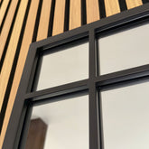 Aimi - Black Metal Rectangle Window Mirror - 95cm x 120cm.-2