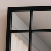 Aimi - Full Length Black Metal Rectangle Window Mirror - 180cm x 90cm-3