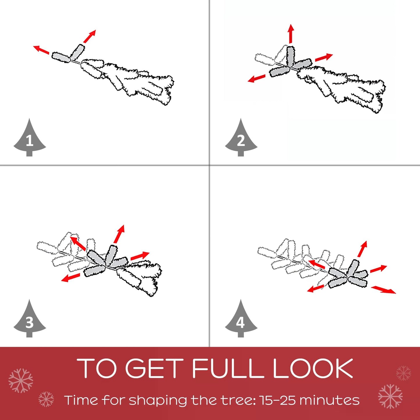 5FT Artificial Christmas Tree with Pine Cones, Holiday Home Xmas Decoration Automatic Open, Green-3