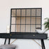 Kyō - Black Metal Rectangle Lattice Window Mirror - 90cm x 70cm-0