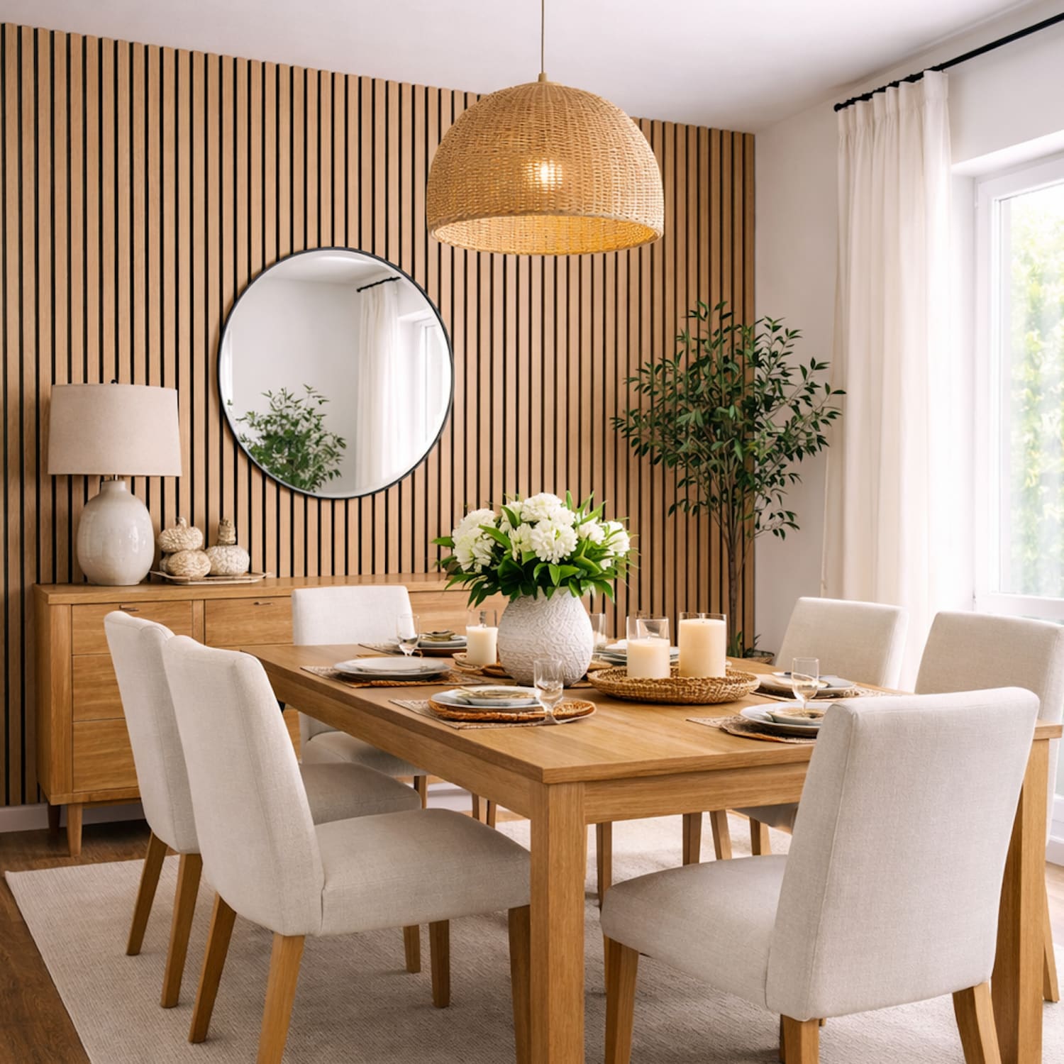 Natural Oak Acoustic Wall Panels-1