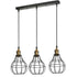 Modern Industrial Wire Cage Retro 3 Head Ceiling Pendant Light Lamp ~2025-5