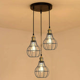 Modern Industrial Wire Cage Retro 3 Head Ceiling Pendant Light Lamp ~2025-2