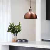 vintage industrial metal retro ceiling pendant light copper shade~1297-3
