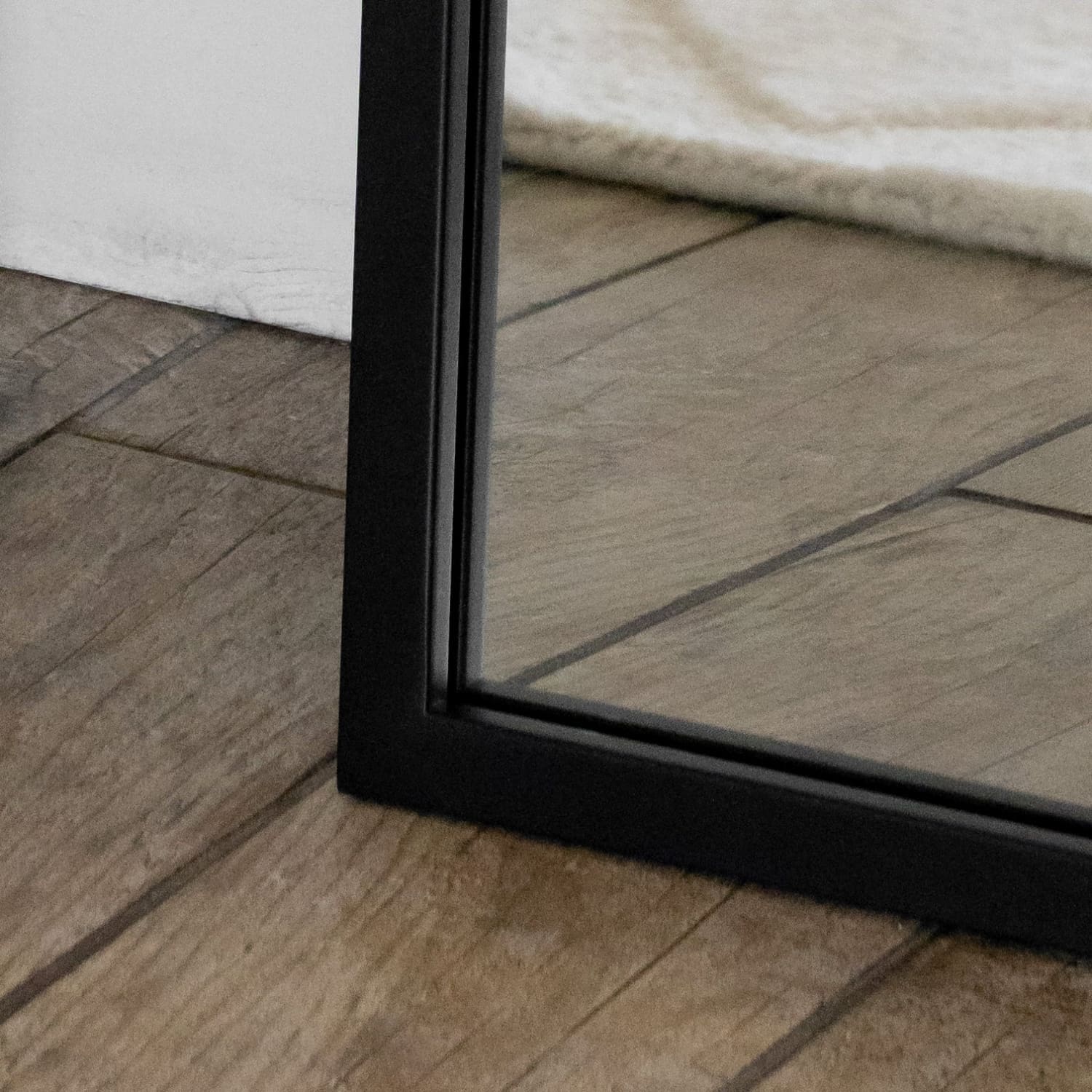 Takara - Full Length Black Metal Rectangle Mirror - 180cm x 105cm-2