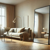 Takara - Full Length Black Metal Rectangle Mirror - 180cm x 105cm-1
