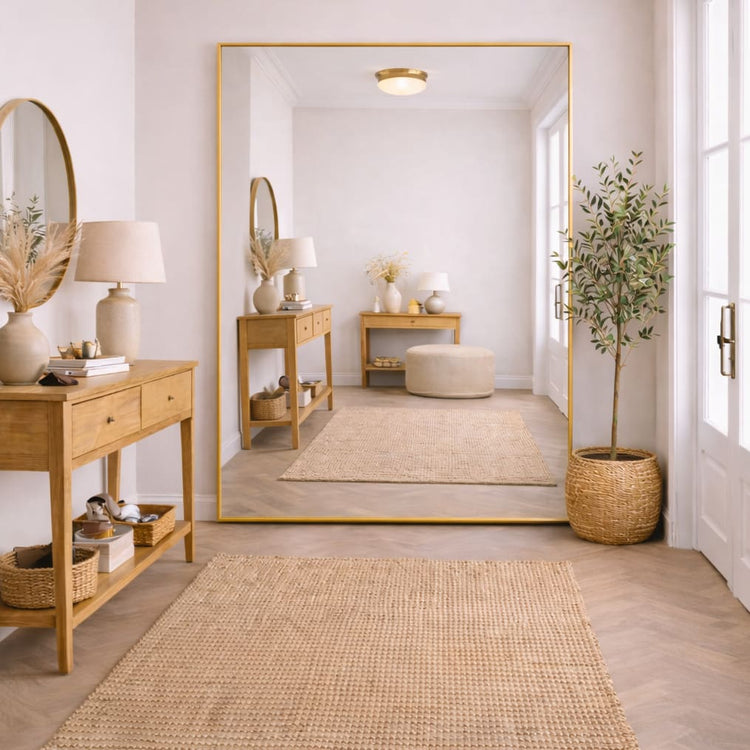 Takara - Full Length Gold Metal Rectangle Mirror - 200cm x 120cm-2