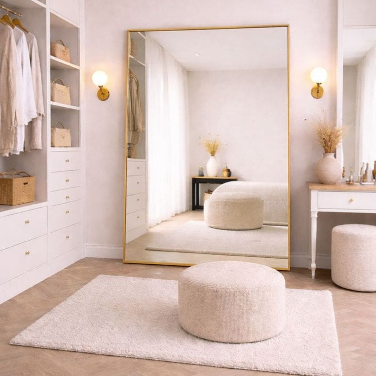 Takara - Full Length Gold Metal Rectangle Mirror - 200cm x 120cm-1