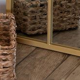 Tomi - Full Length Gold Metal Arched Lattice Window Mirror - 180cm x 90cm-3