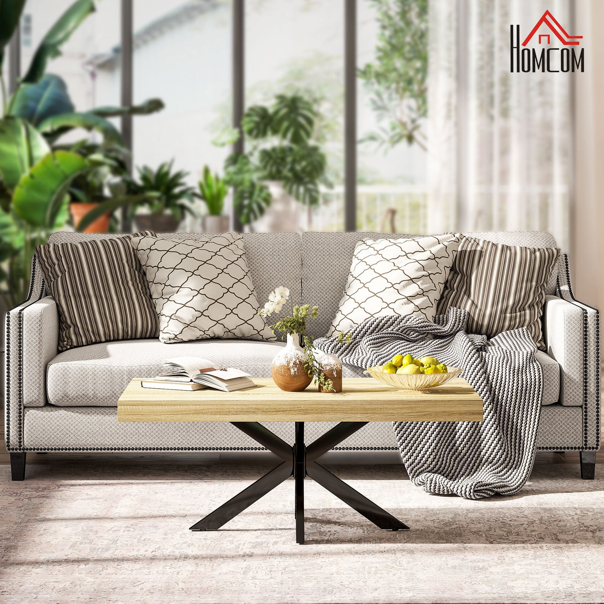 Bold Rustic Block Coffee Table - Wood-Effect-1