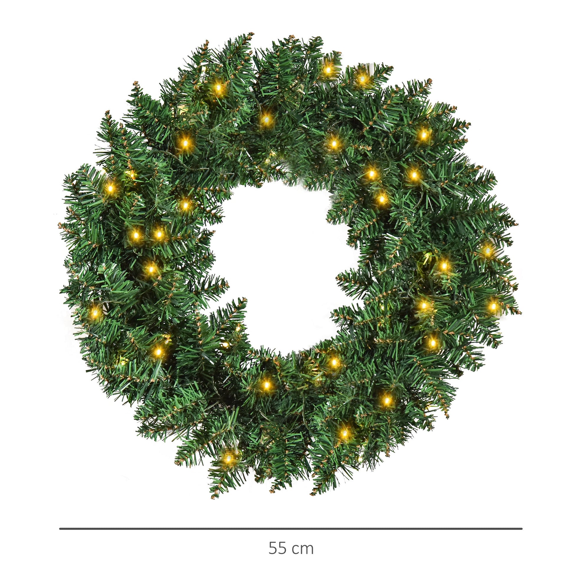 Christmas Wreath Decoration, 50 LED Lights-2
