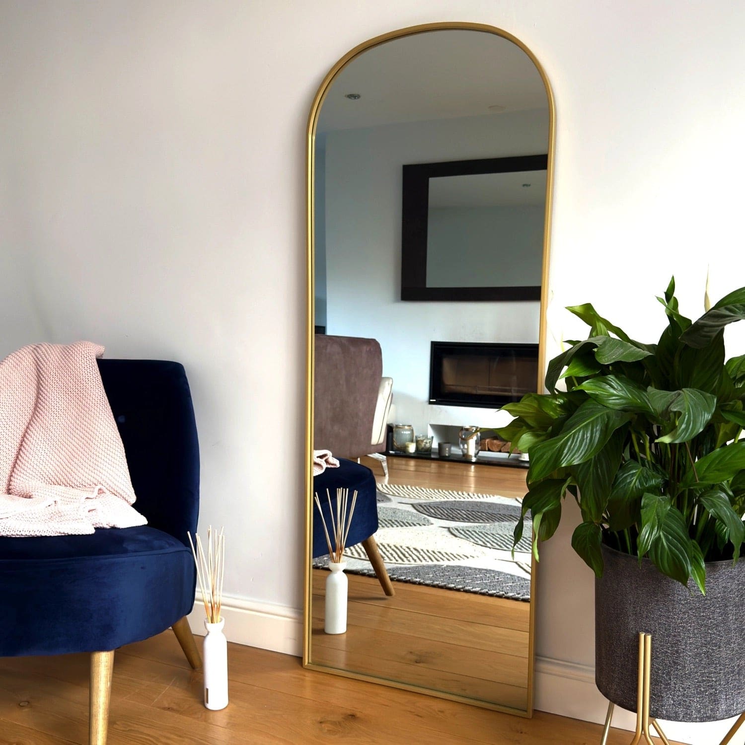 Yoko - Gold Metal Gentle Arch Mirror - 160cm x 60cm-3