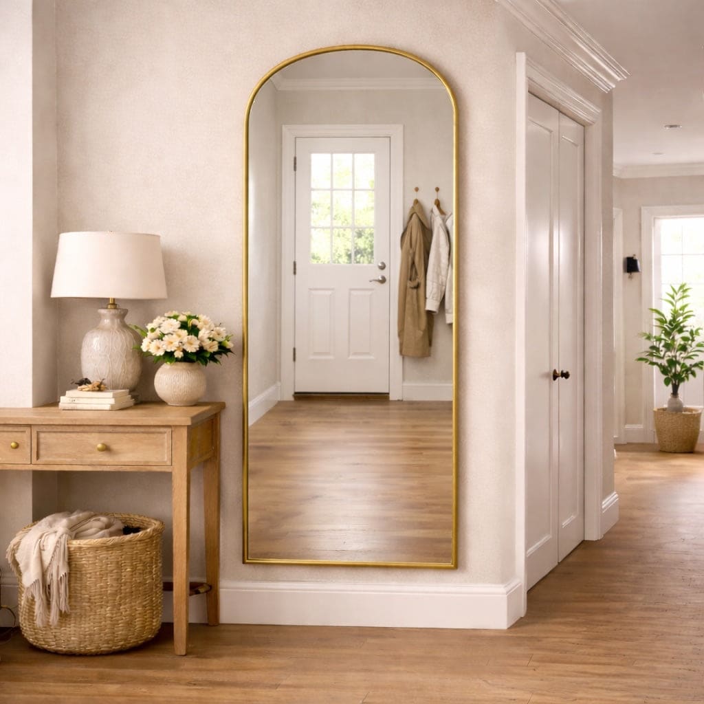 Yoko - Gold Metal Gentle Arch Mirror - 160cm x 60cm-0