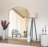 Yoko - Gold Metal Gentle Arch Mirror - 180cm x 105cm.-3
